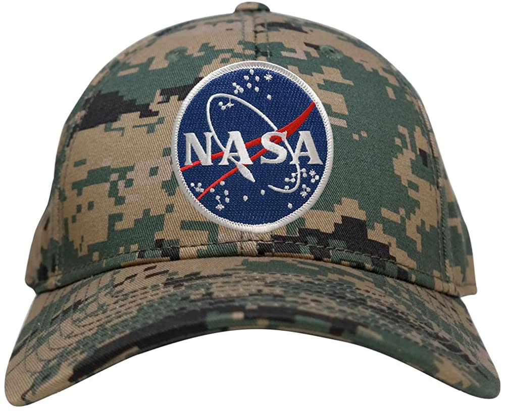 Low Profile NASA Meatball Logo Embroidered Patch Camo Cap