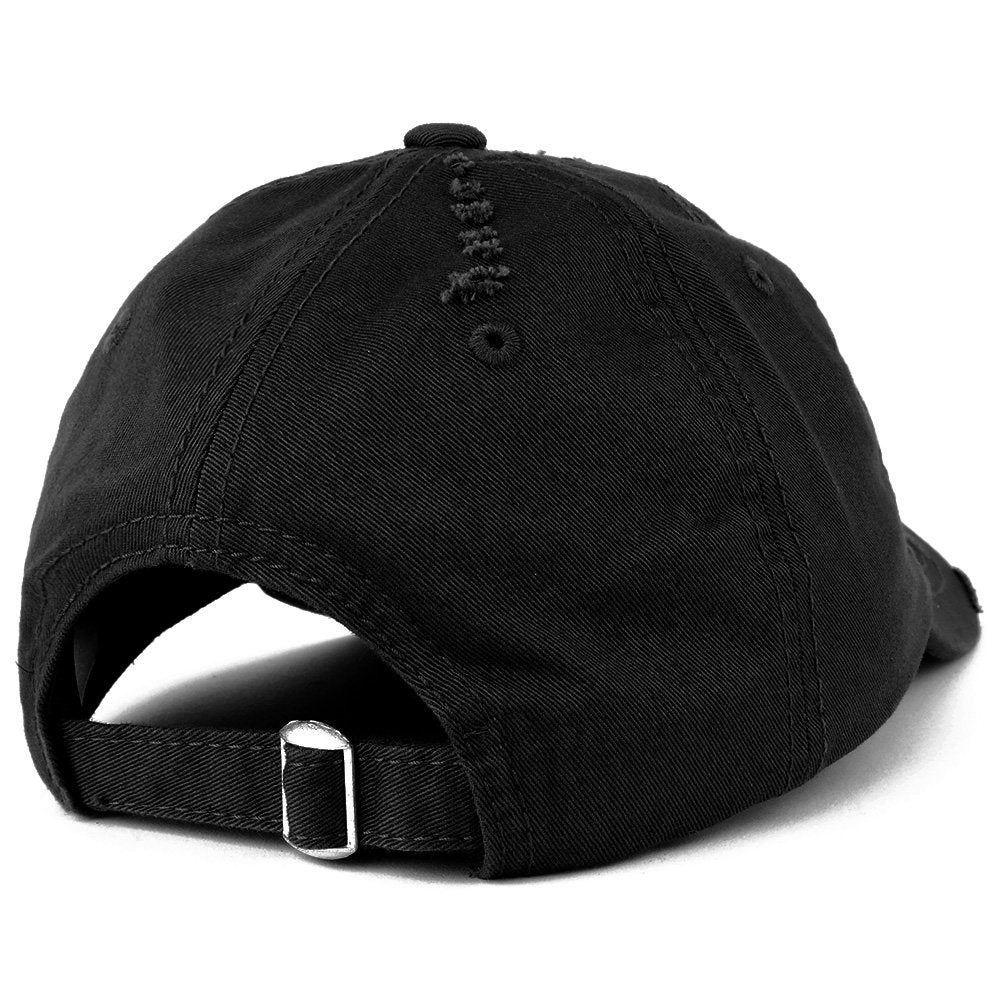 Vintage Frayed Unstructured Adjustable Polo Cap