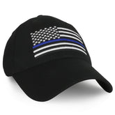Armycrew Law Enforcement US Thin Blue Line Flag Embroidered Baseball Cap