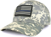 Armycrew USA Rubber Thin Blue Flag Tactical Patch Structured Operator Baseball Cap