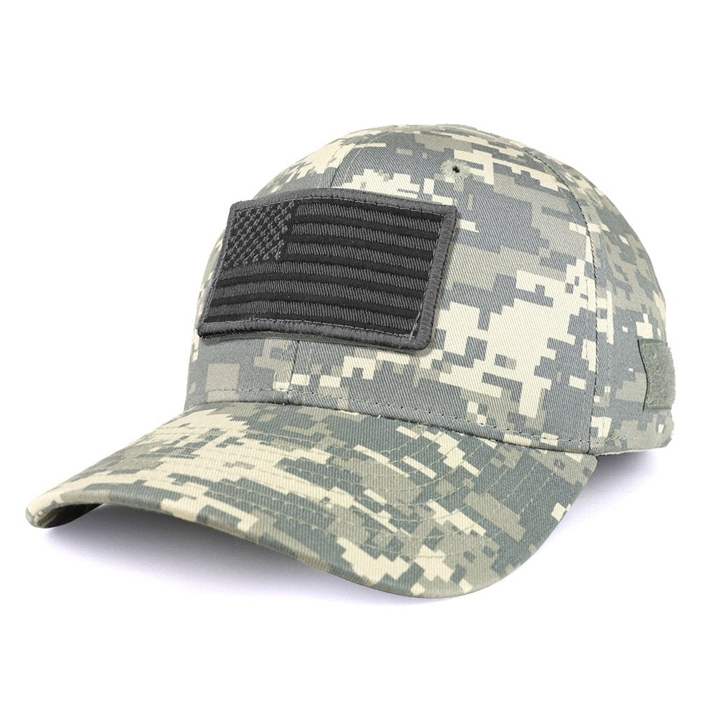 Armycrew USA Grey Flag Tactical Patch Structured Operator Baseball Cap