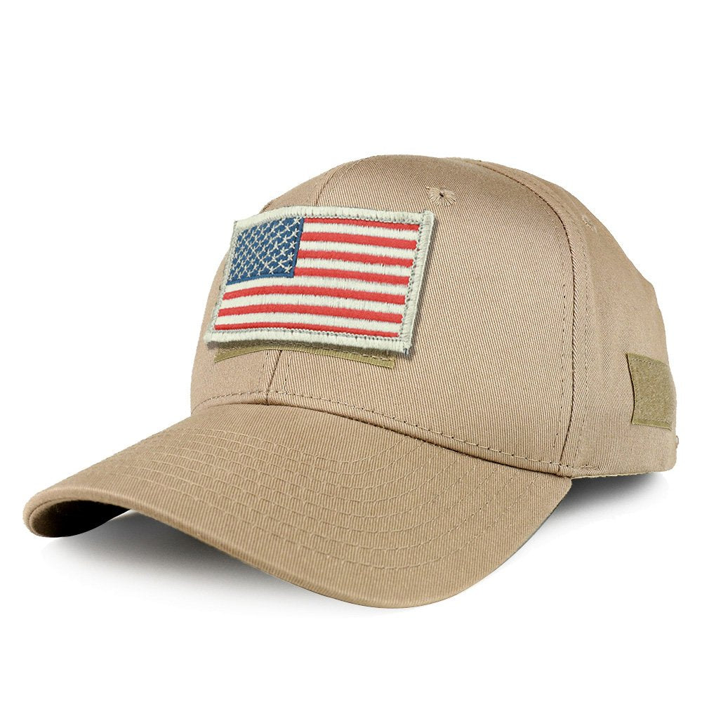 Armycrew USA White Flag Tactical Patch Structured Operator Baseball Cap- ACU