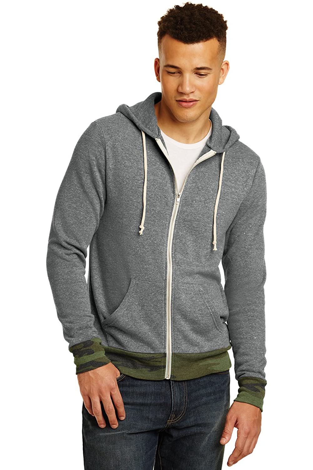 Men's Warm Lightweight Eco-Fleece Zip Up Hoodie