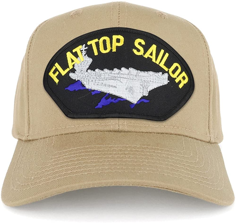 Armycrew Flat Top Sailor Carrier Large Patch Snapback Baseball Cap