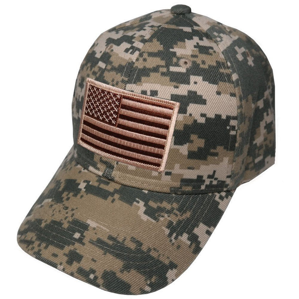 Armycrew Men's Army USA Flag Patch Cap