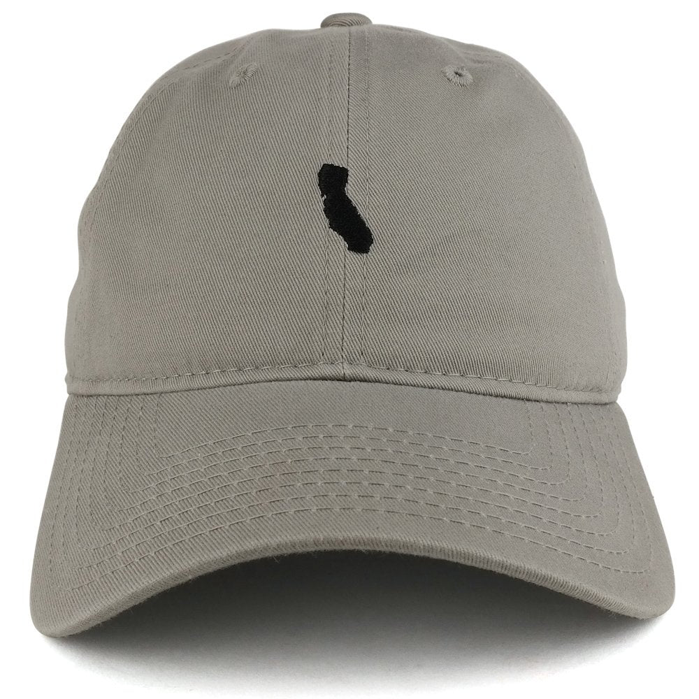 Armycrew Small California Map Embroidered Washed Cotton Soft Crown Adjustable Dad Hat