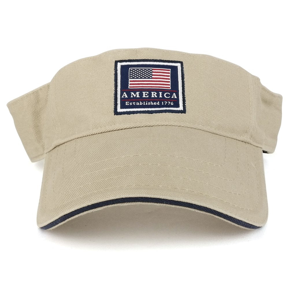 Armycrew America Established 1776 Embroidered Cotton Washed Twill Visor