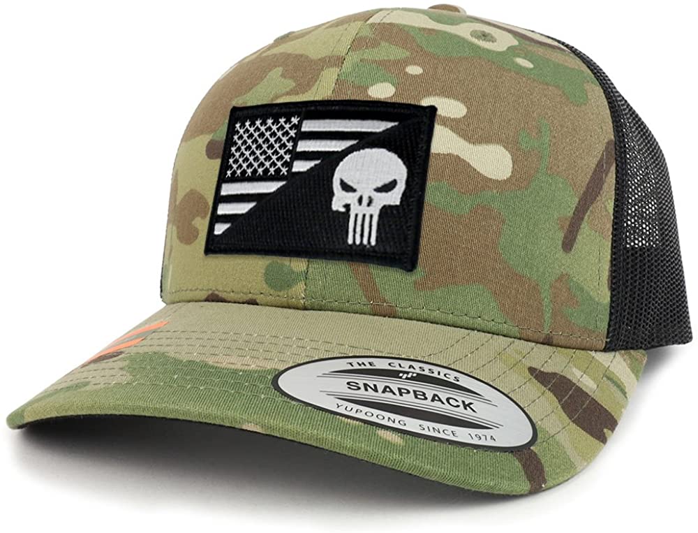 Armycrew Assorted USA Patch Camouflage Structured Trucker Mesh Baseball Cap