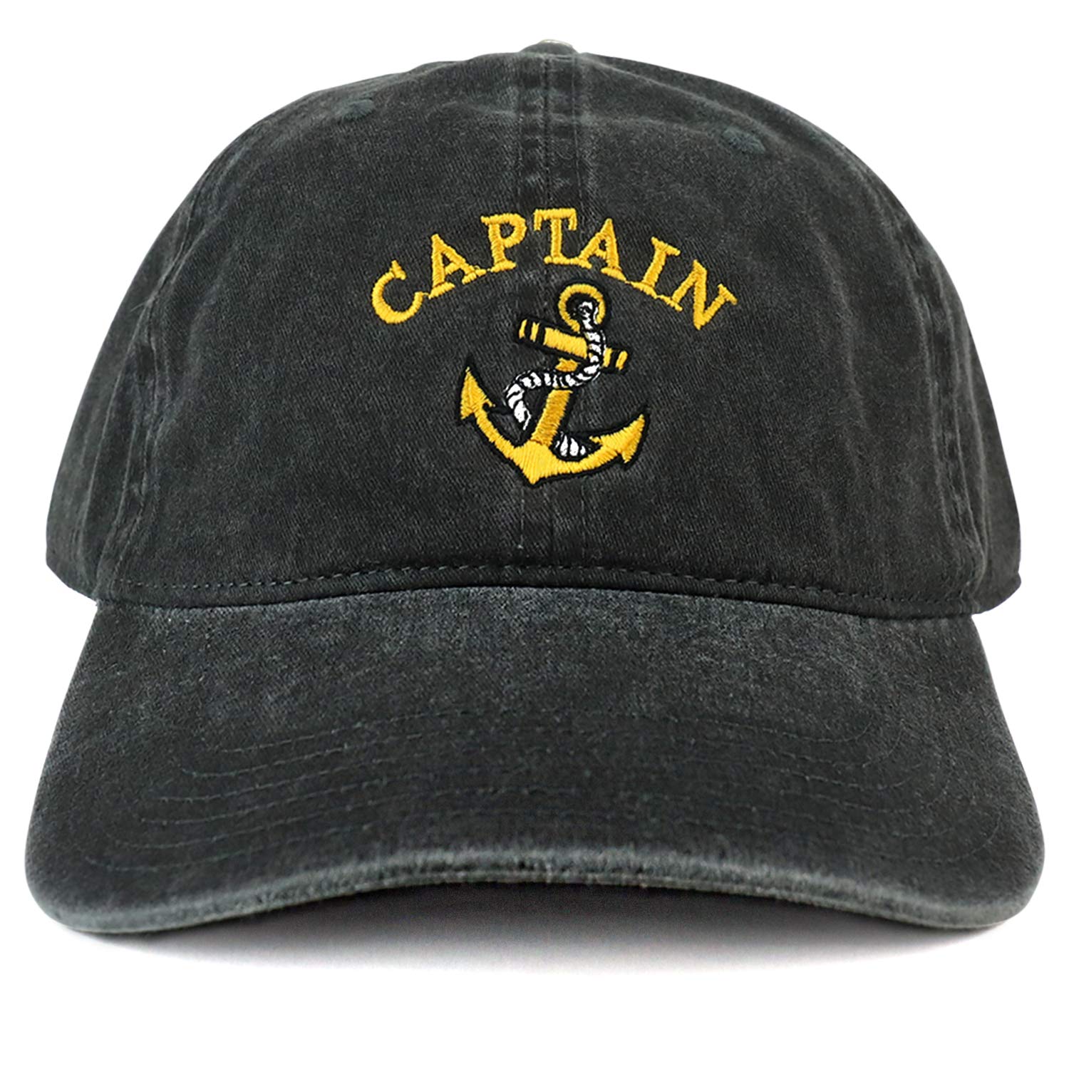 Armycrew XXL Captain Anchor Logo Pigment Dyed Unstructured Baseball Cap