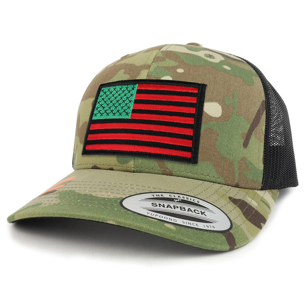 Armycrew Assorted USA Patch Camouflage Structured Trucker Mesh Baseball Cap