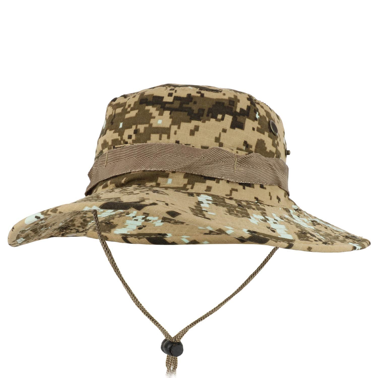 Armycrew Military Digital Camouflage Outdoor Fisherman Chin Cord Boonie Hat
