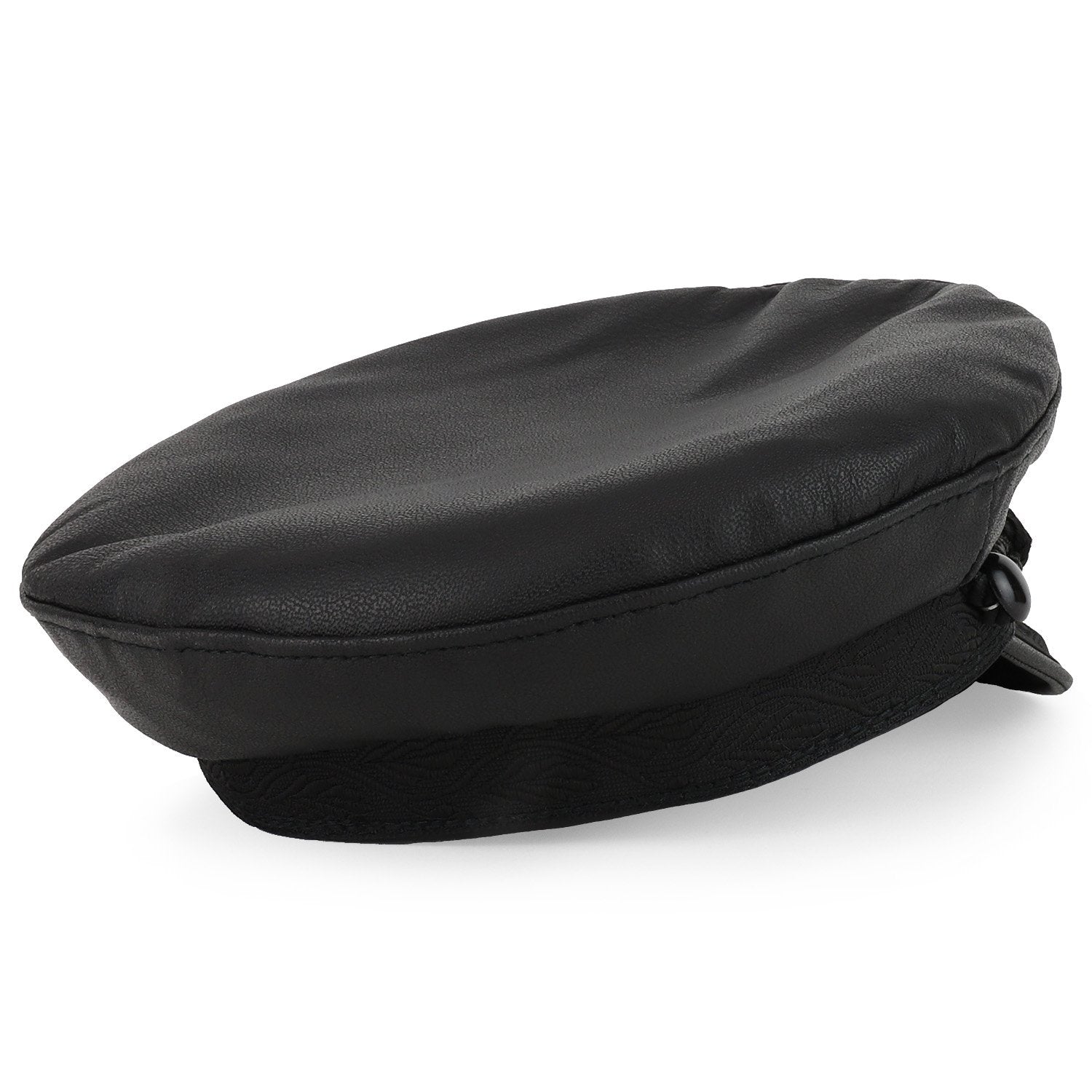 Armycrew Made in USA Genuine Leather Greek Style Rope Band Newsboy Fisherman Hat