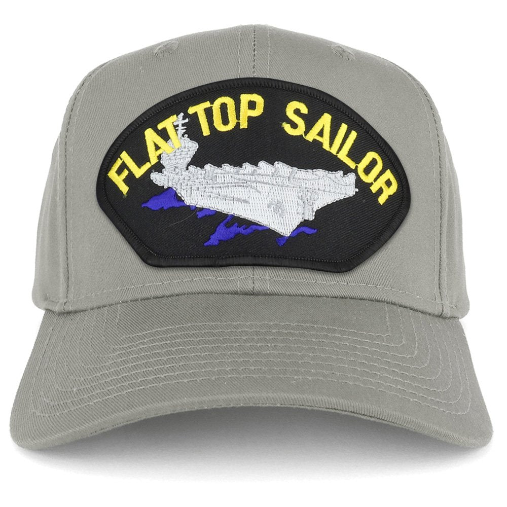 Armycrew Flat Top Sailor Carrier Large Patch Snapback Baseball Cap