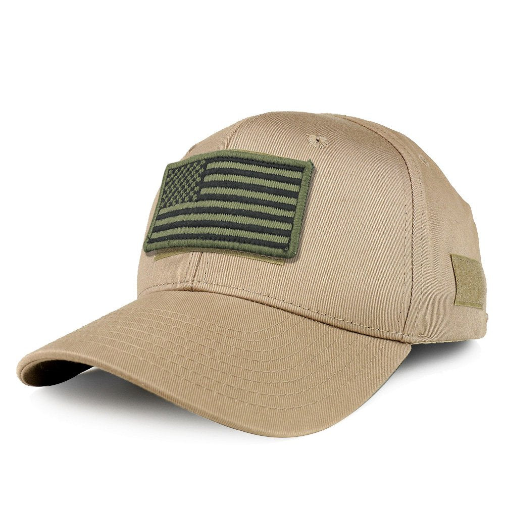 Armycrew USA Olive Flag Tactical Patch Structured Baseball Cap