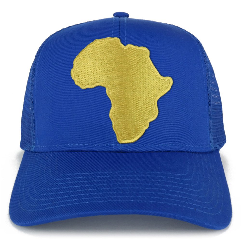 Armycrew Golden Africa Continent Map Patch Snapback Mesh Trucker Cap