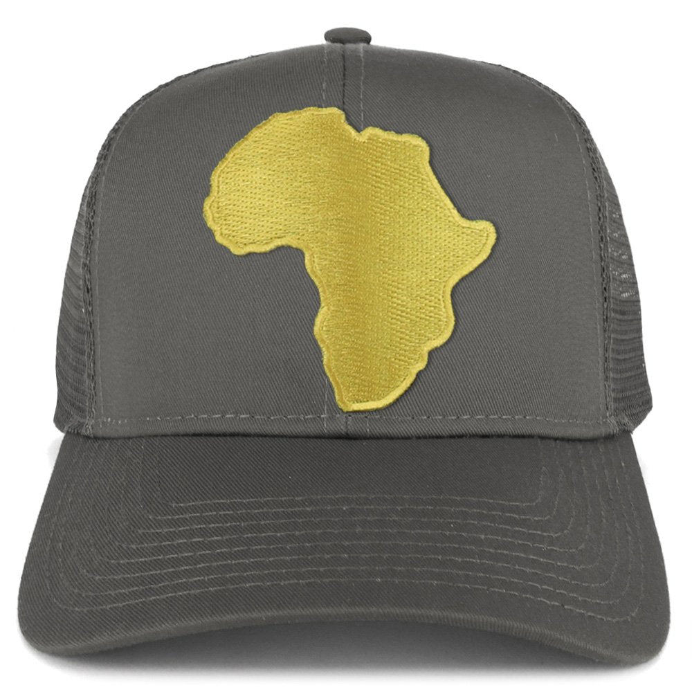 Armycrew Golden Africa Continent Map Patch Snapback Mesh Trucker Cap