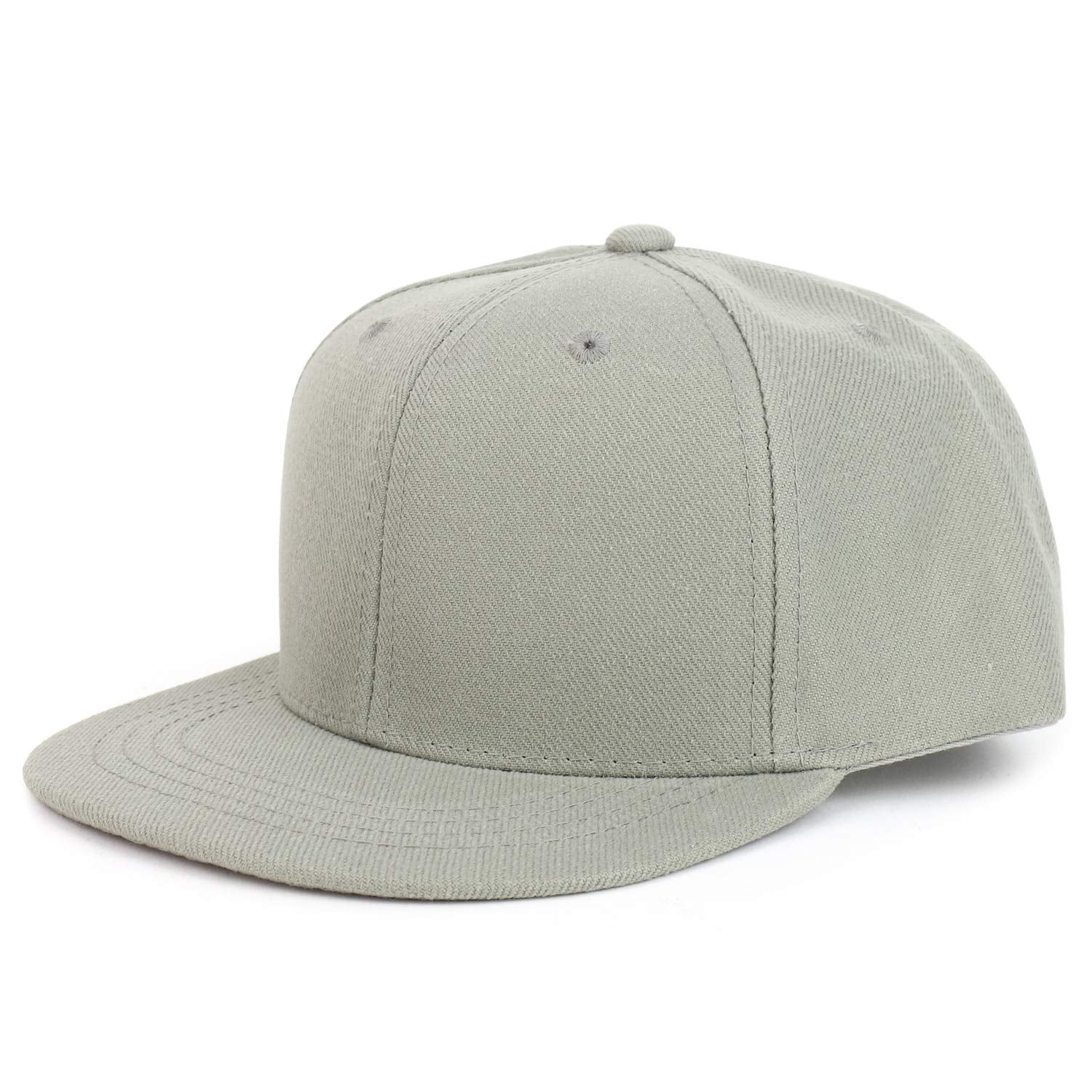 Armycrew Youth Kid's Solid Color Flat Bill Snapback Baseball Cap