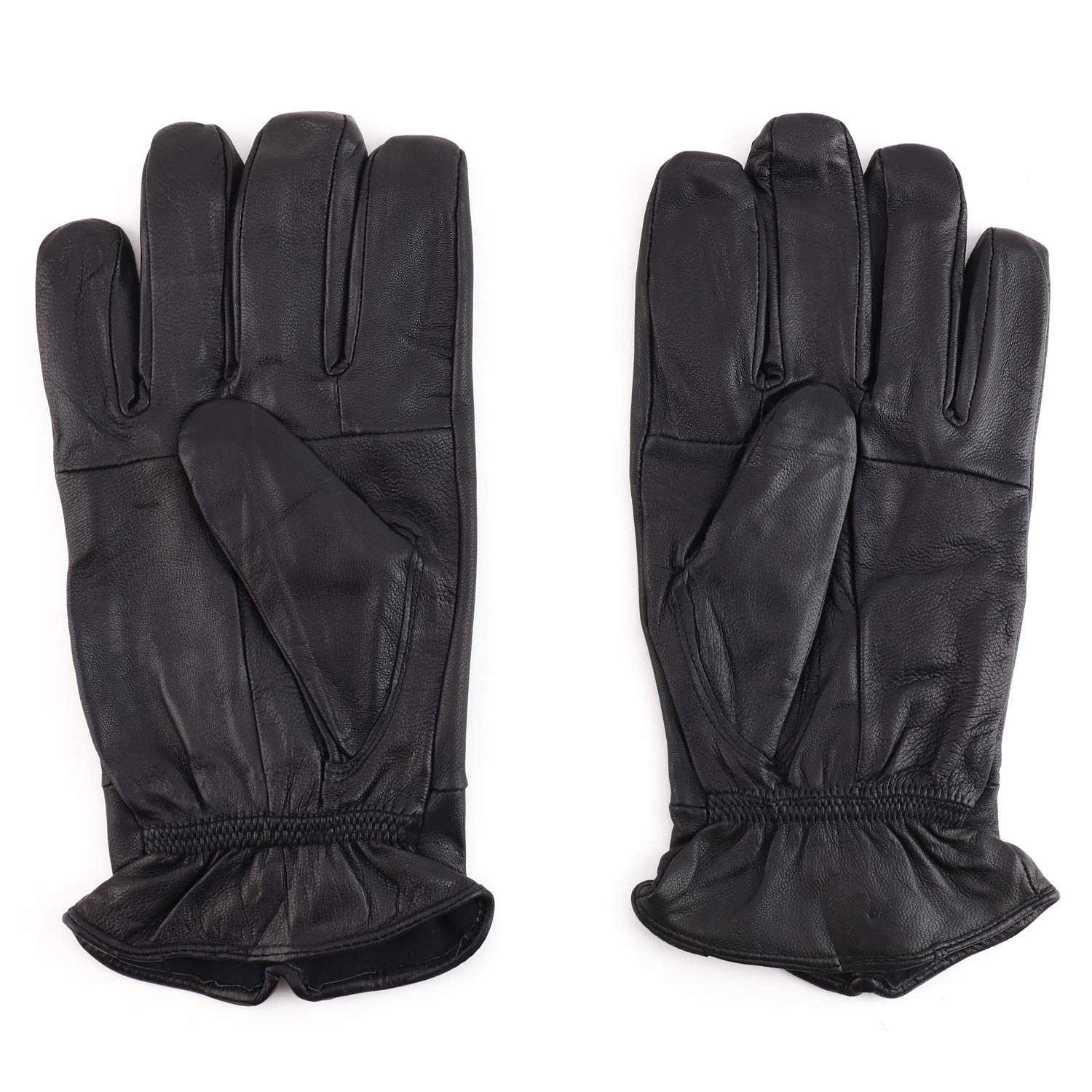 Armycrew Men's Thermal Lined Insulated Classic Zipper Leather Gloves