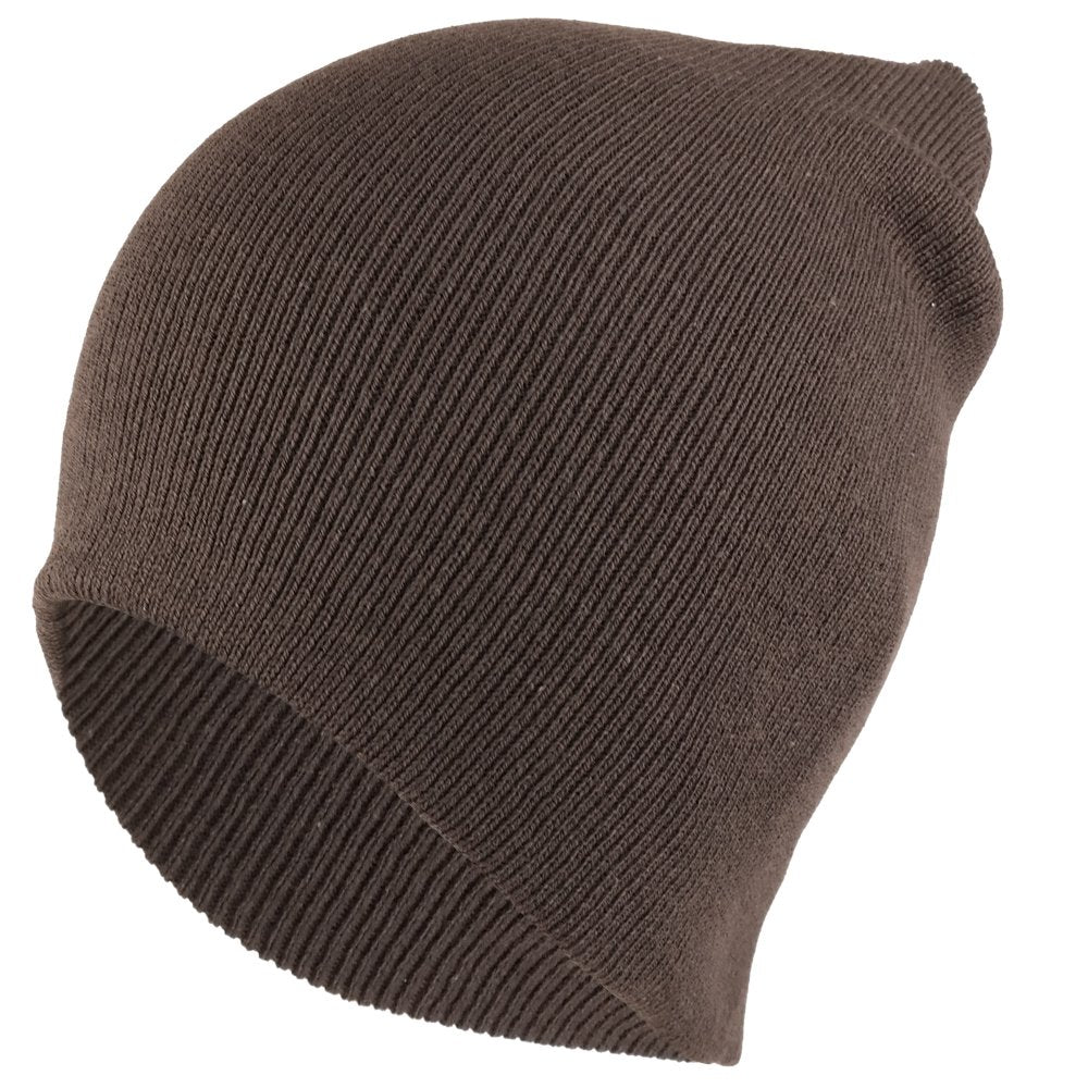Superior Plain Cotton Blend Knit Short Winter Beanie Cap