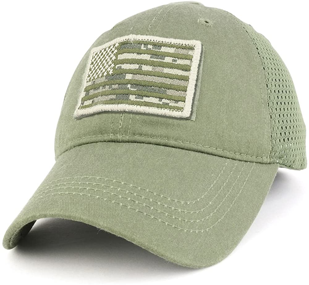 Armycrew USA ACU Flag Tactical Patch Cotton Adjustable Trucker Cap