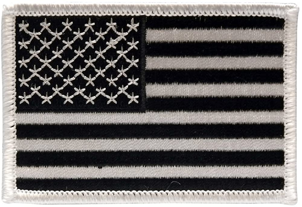 USA American Flag Embroidered Iron On Patch One Size
