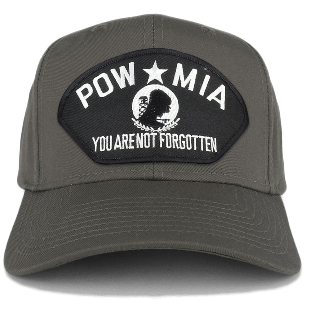 Armycrew XXL Oversize POW MIA Not Forgotten Large Patch Baseball Cap