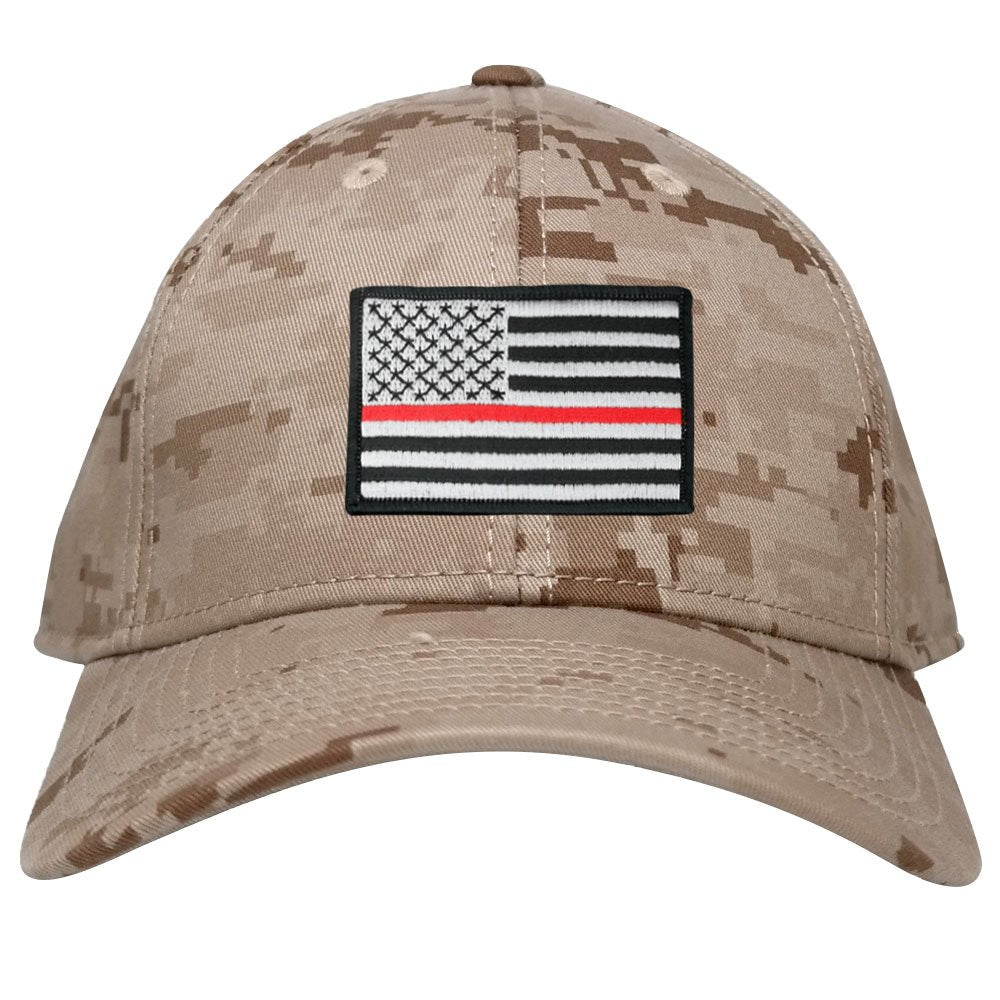 Low Profile US American Flag Patch Camo Cap - DES