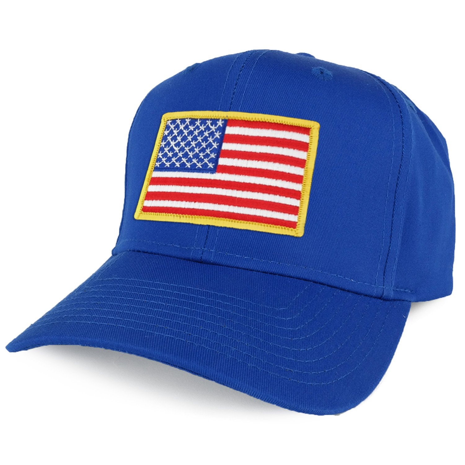 Armycrew XXL Oversize Yellow USA American Flag Patch Solid Baseball Cap