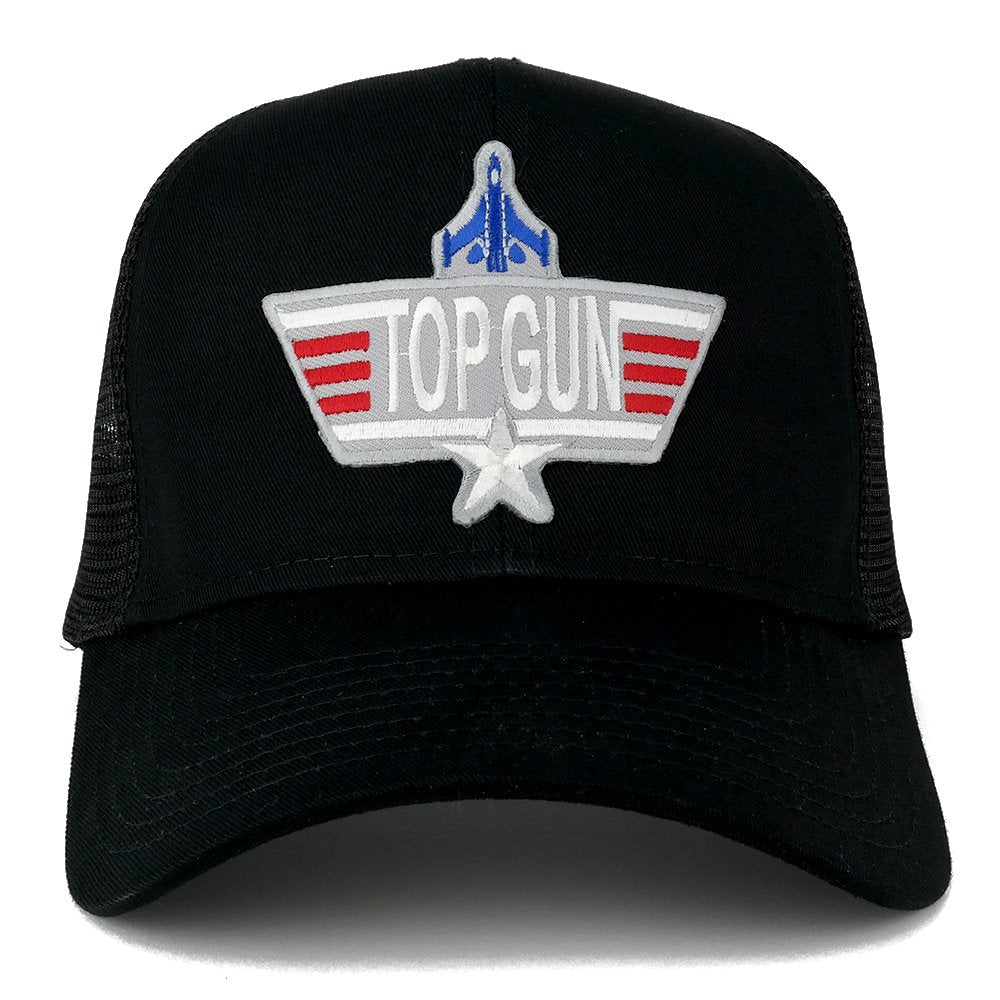 US Navy Top Gun Jet Emblem Embroidered Iron on Patch Mesh Trucker Cap