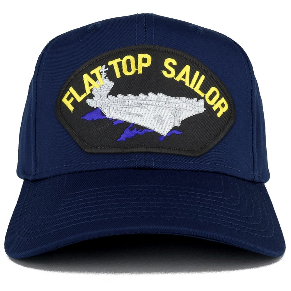 Armycrew Flat Top Sailor Carrier Large Patch Snapback Baseball Cap