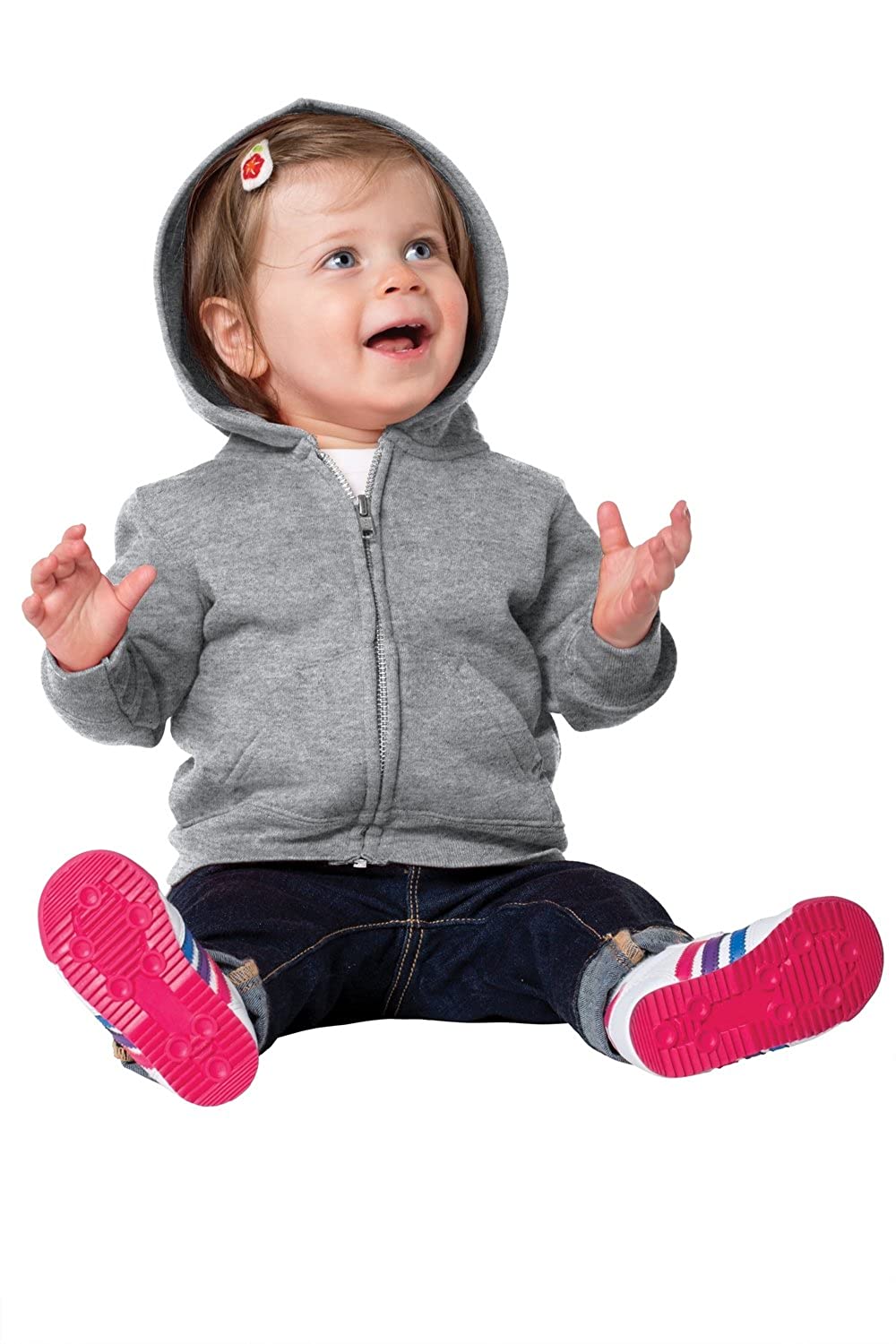 Armycrew Infant Full-Zip Cotton Poly Fleece Sweatshirt Basic Hoodie