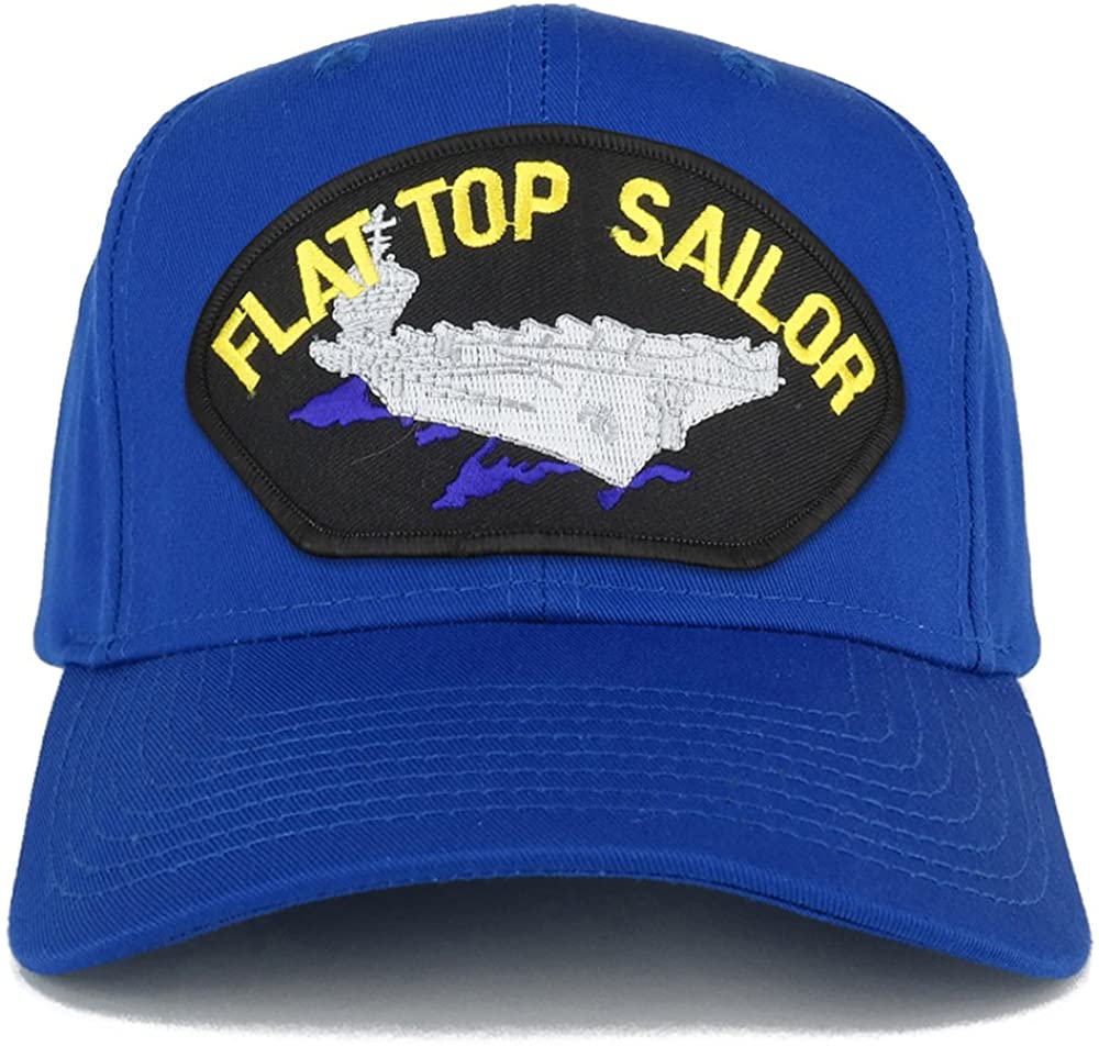 Armycrew Flat Top Sailor Carrier Large Patch Snapback Baseball Cap