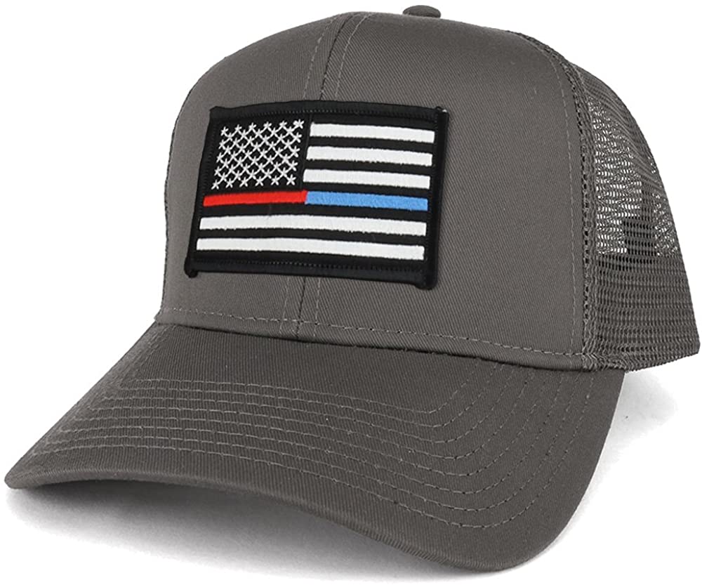 Armycrew USA TBL and TRL Dual Flag Patch Patch Snapback Mesh Trucker Cap