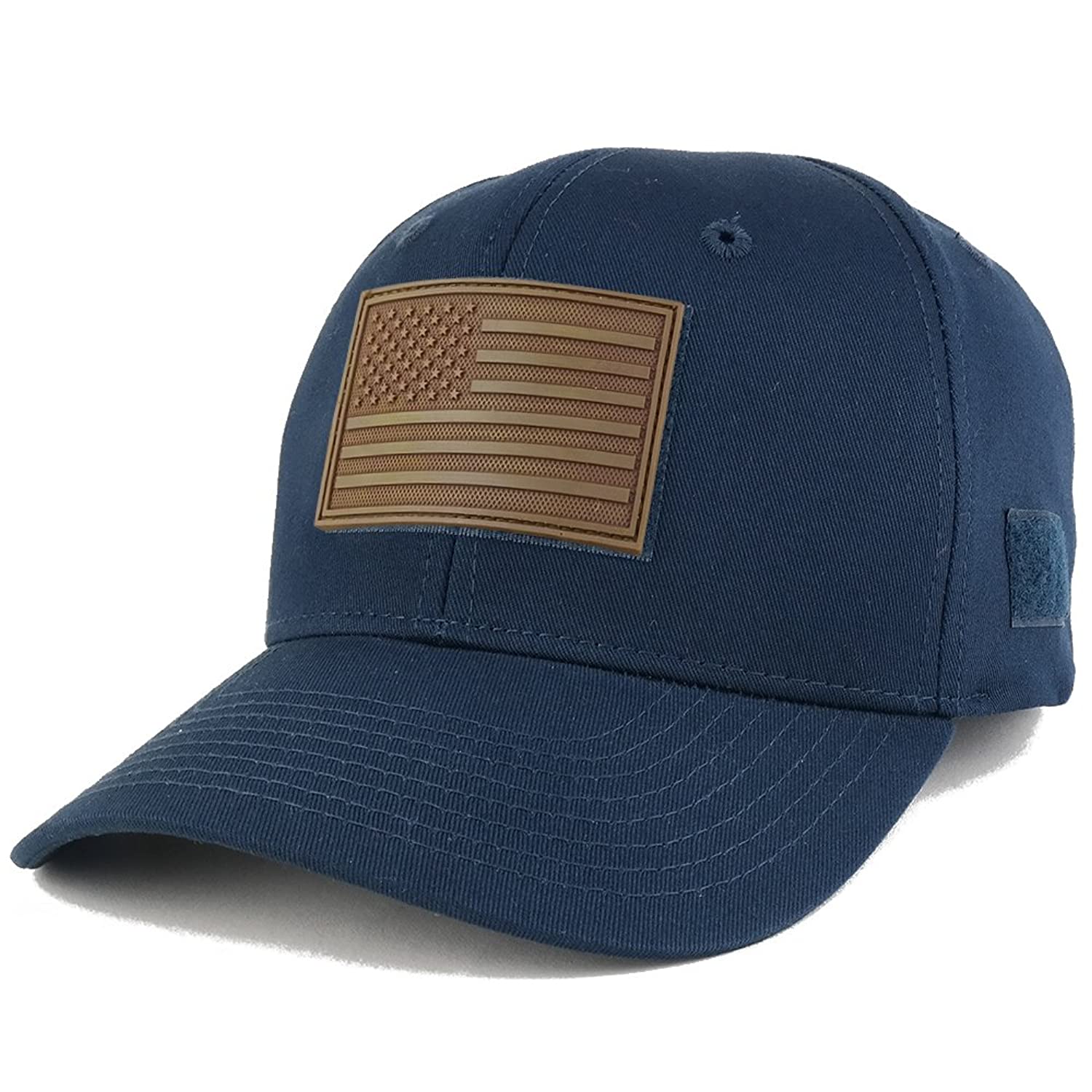 Armycrew US American Flag Coyote 3D Rubber Tactical Patch with Adjustable Structured Operator Cap