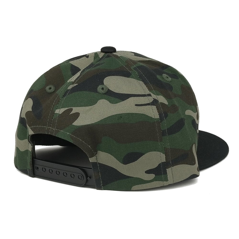 Kbethos Camo Pattern Flat Bill Snapback Cap
