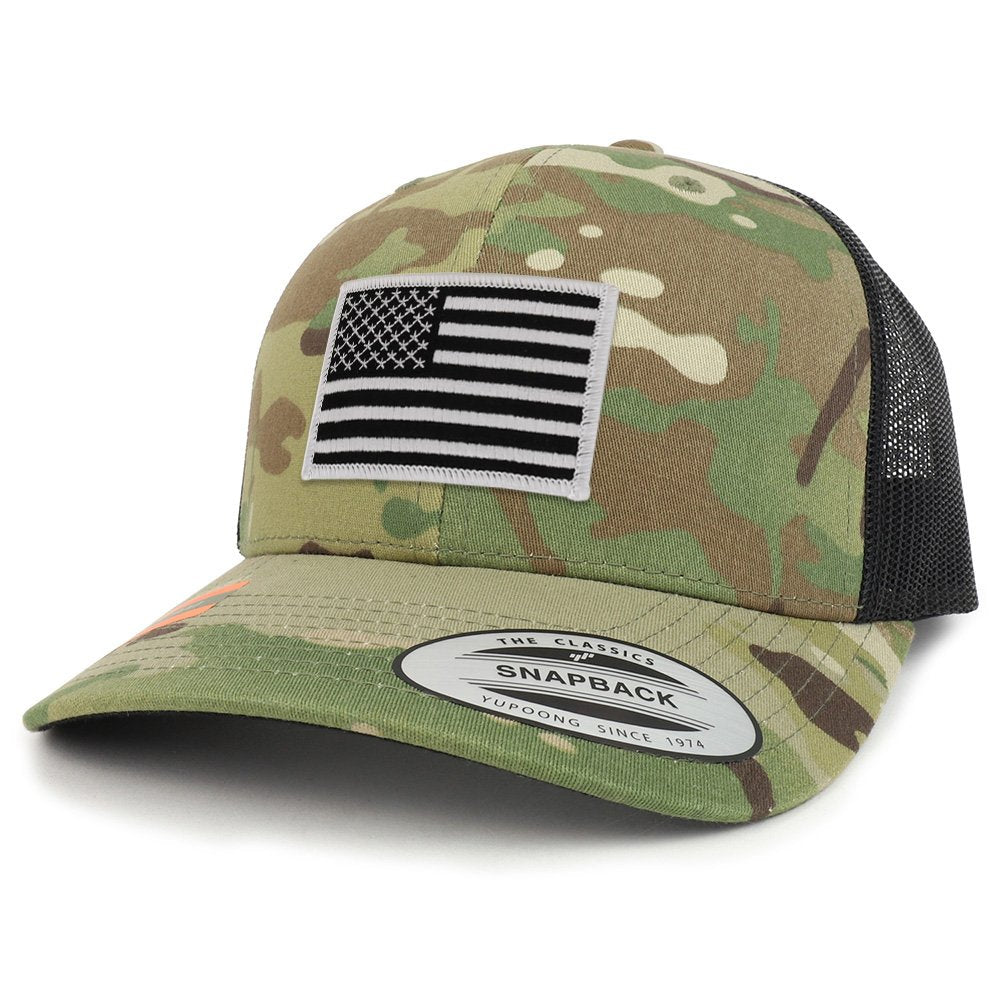Armycrew Assorted USA Patch Camouflage Structured Trucker Mesh Baseball Cap