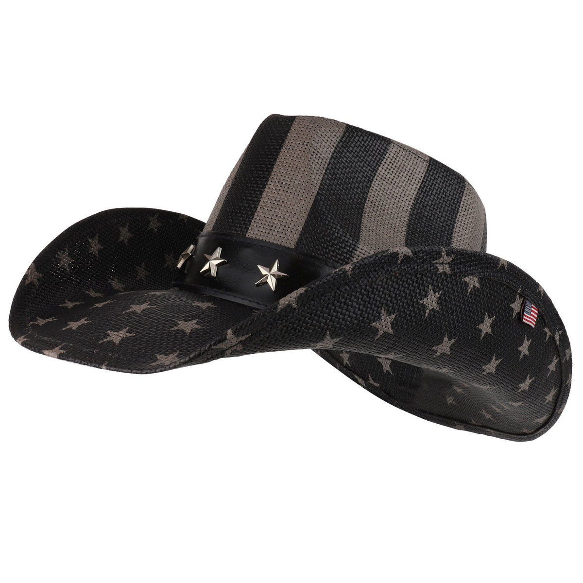 Armycrew American Flag Freedom Stripe Western Cowgirl Cowboy Hat