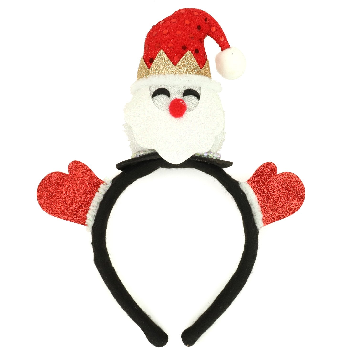 Armycrew Mini Spring Santa Claus Christmas Hat Headband