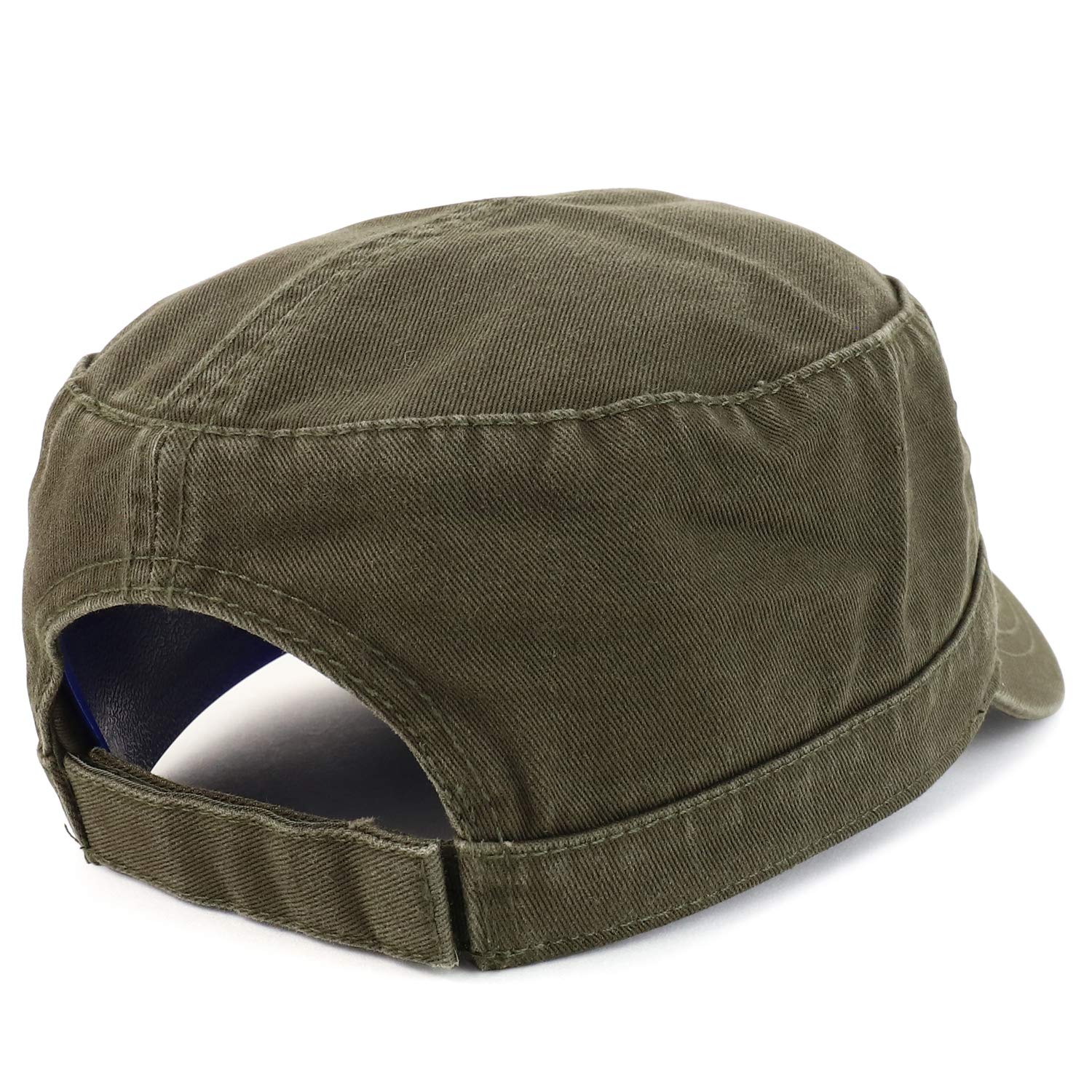 Armycrew Garment Washed Cotton Twill Military Style Flat Top Hat