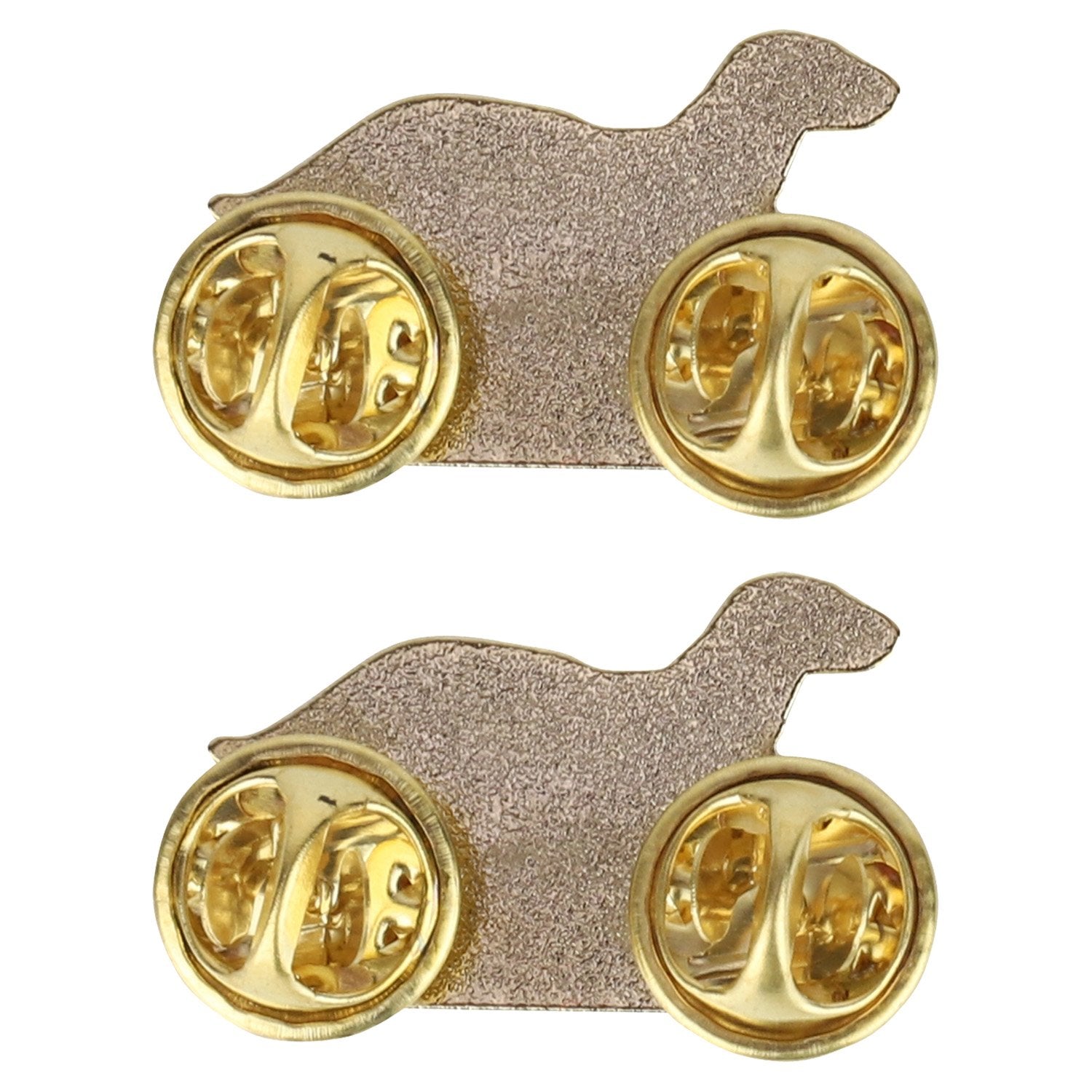 Armycrew Metallic Dachshund Dog Badge Lapel Pins 2 Pack Set