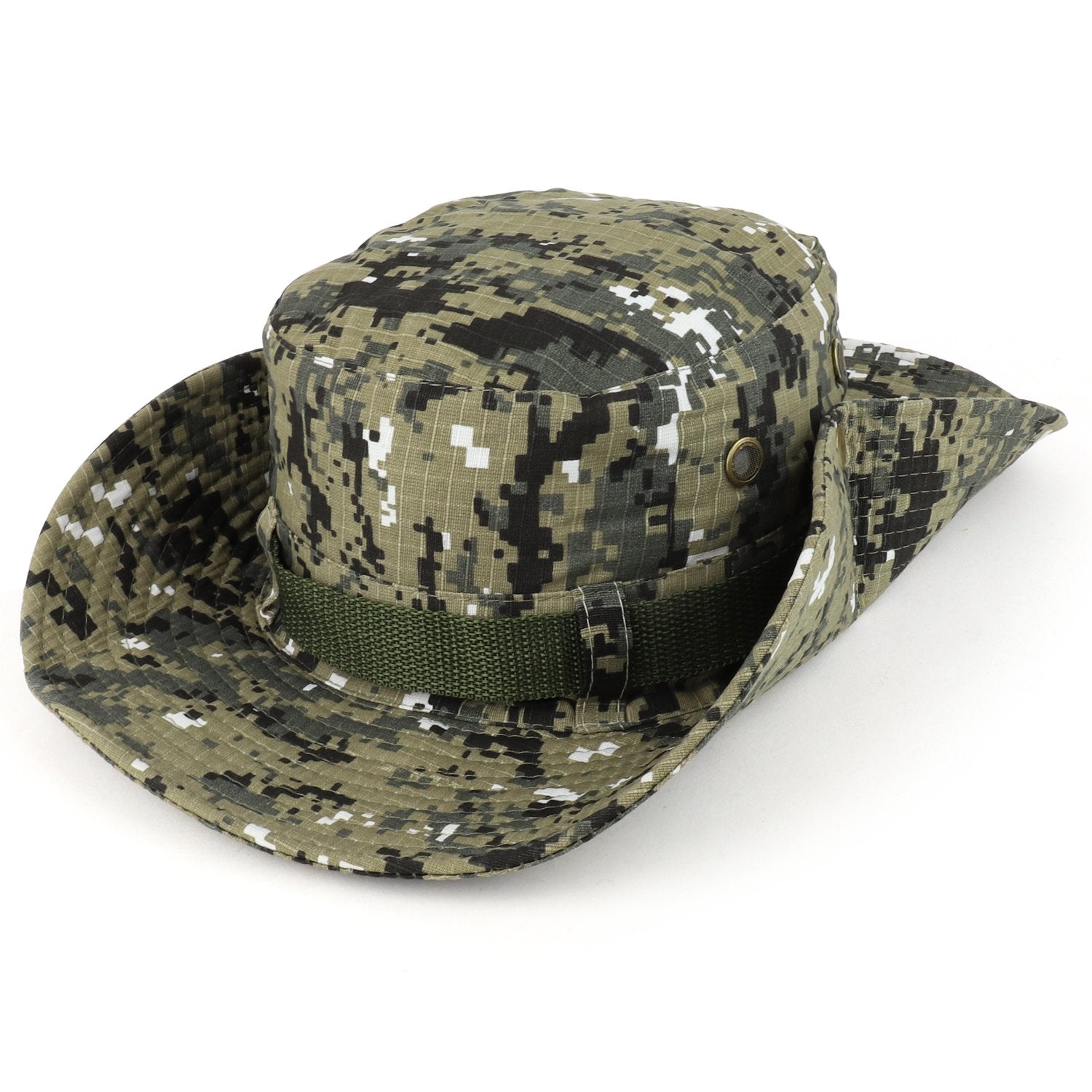 Armycrew Military Digital Camouflage Outdoor Fisherman Chin Cord Boonie Hat