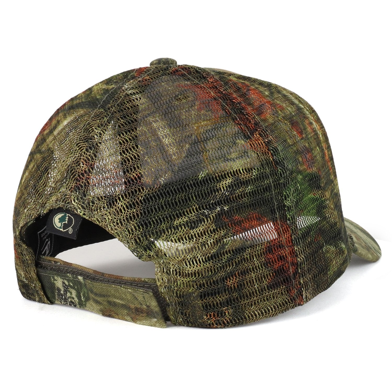 Armycrew USA Flag Patch Embroidered Mossy Oak Break Up Trucker Mesh Cap