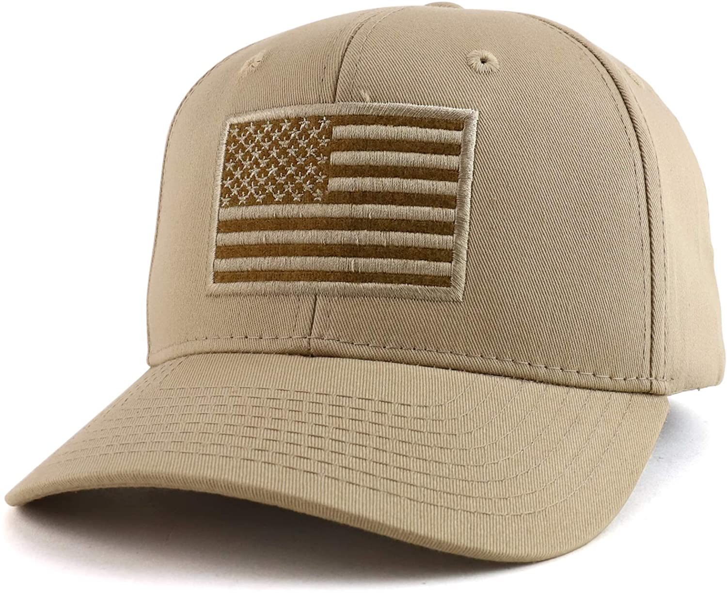 Armycrew American Flag Embroidered Camo Tactical Operator Structured Cotton Cap