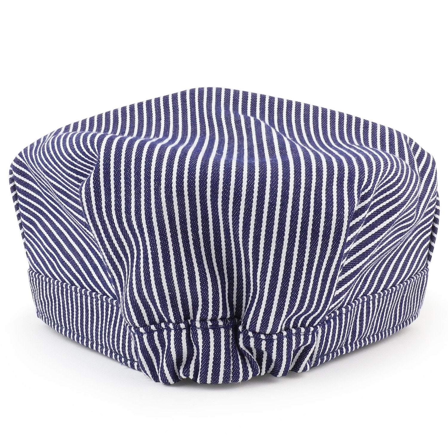 Armycrew Denim Blue Stripe Train Engineer Conductor Cap Fits Infant to Adult 2XL - Blue - 48CM