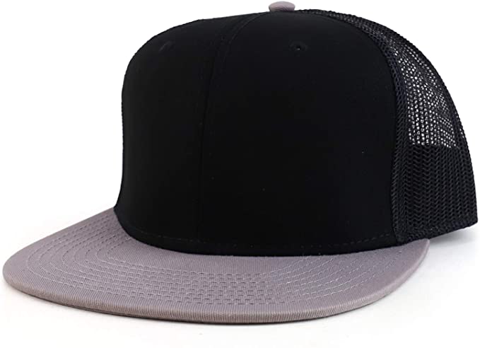 Armycrew Oversize XXL Blank Flatbill Mesh Snapback Cap