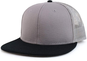 Armycrew Oversize XXL Blank Flatbill Mesh Snapback Cap