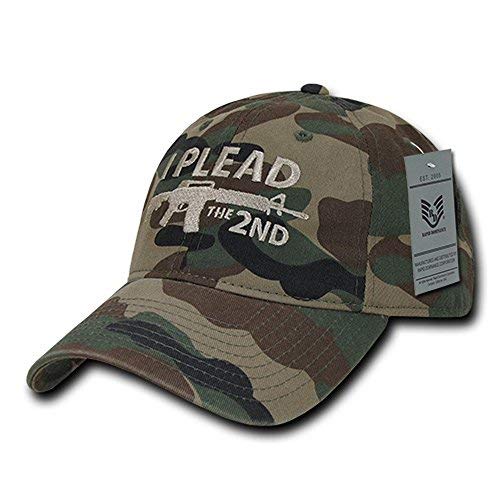 Armycrew I Plead The 2nd Embroidered Soft Crown Washed Cotton Baseball Cap