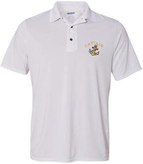 Men's Captain Ships Anchor Embroidered Premium 100% Cotton Shirt