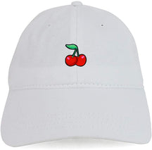 Armycrew Cherry Embroidered Patch Unstructured Cotton Washed Baseball Cap