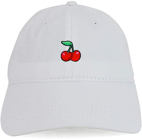 Armycrew Cherry Embroidered Patch Unstructured Cotton Washed Baseball Cap